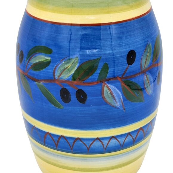 Vintage Certified International Pamela Gladding Hand-Painted Ceramic Vase 9.3inH - Picture 2 of 11